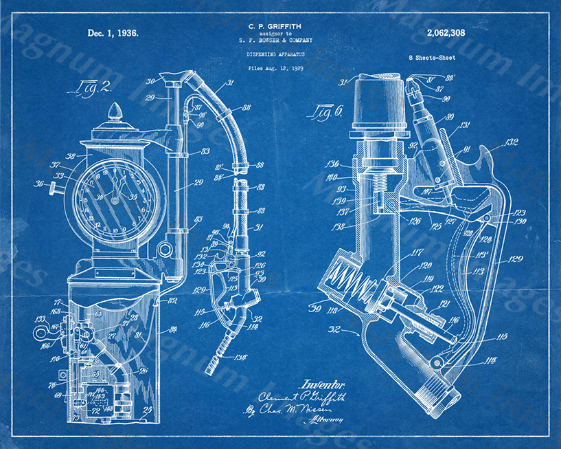 SF Bowser & Co-Gas Pump 1929 US2062308-BP2