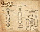 Coca Cola Bottle Patents x3 Vin1