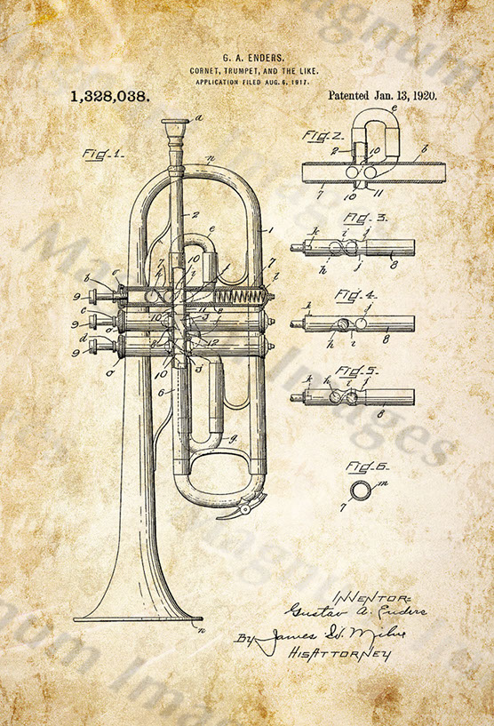 GA Enders-Trumpet 1920 US1328038-Vin1