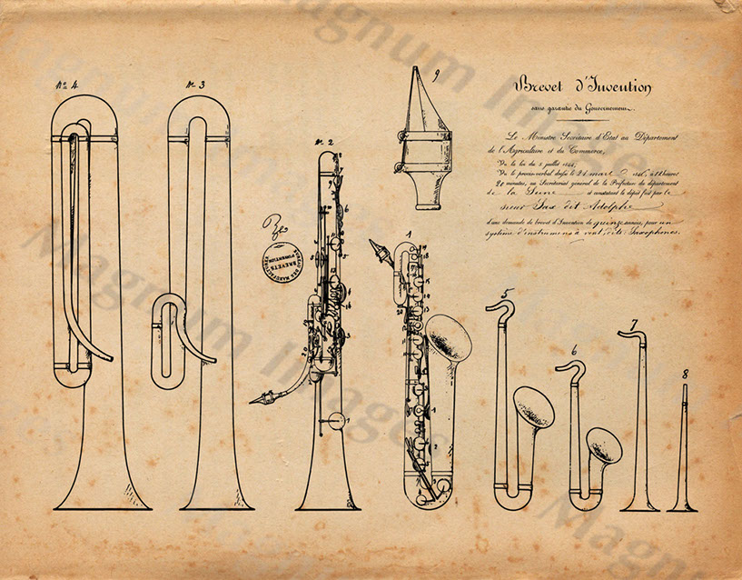 Adolphe Sax Drawings 1846 1