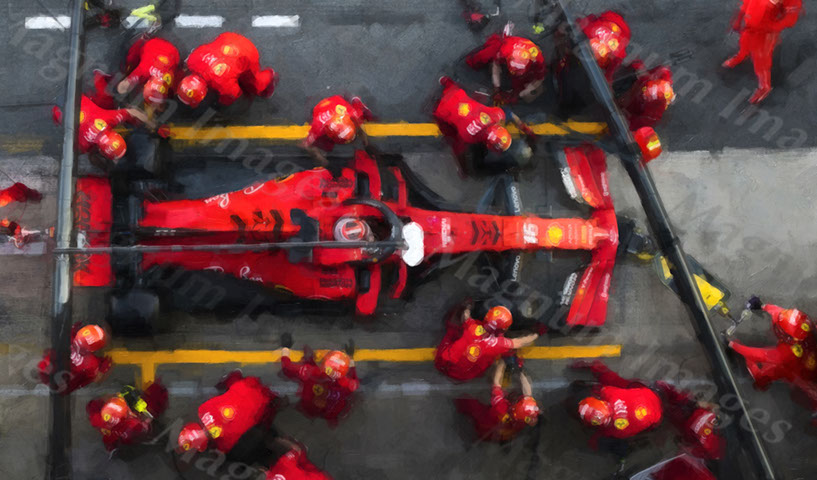 Leclerc-Ferrari Pit Stop 2019