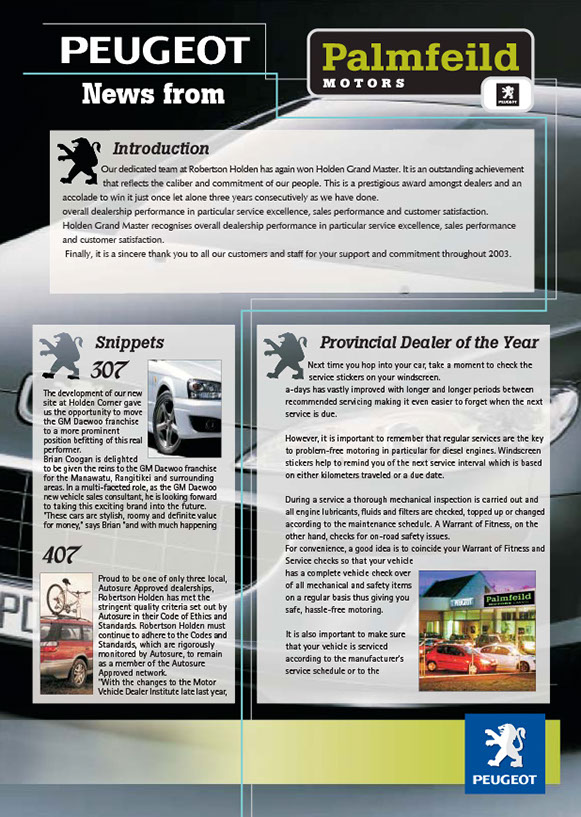 Peugeot Newsletter 1