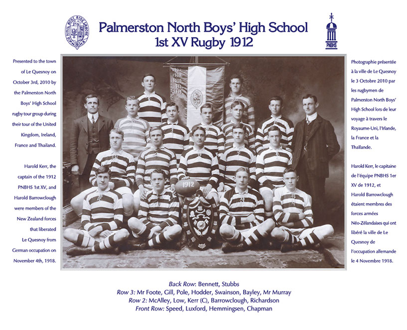 PNBHS 1912 1st XV Mount